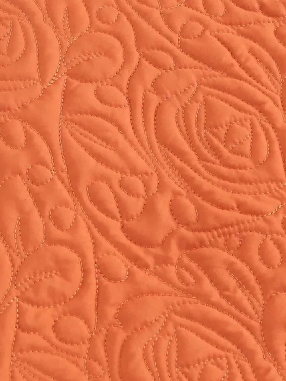Orange Quilted 2 Pillow Shams